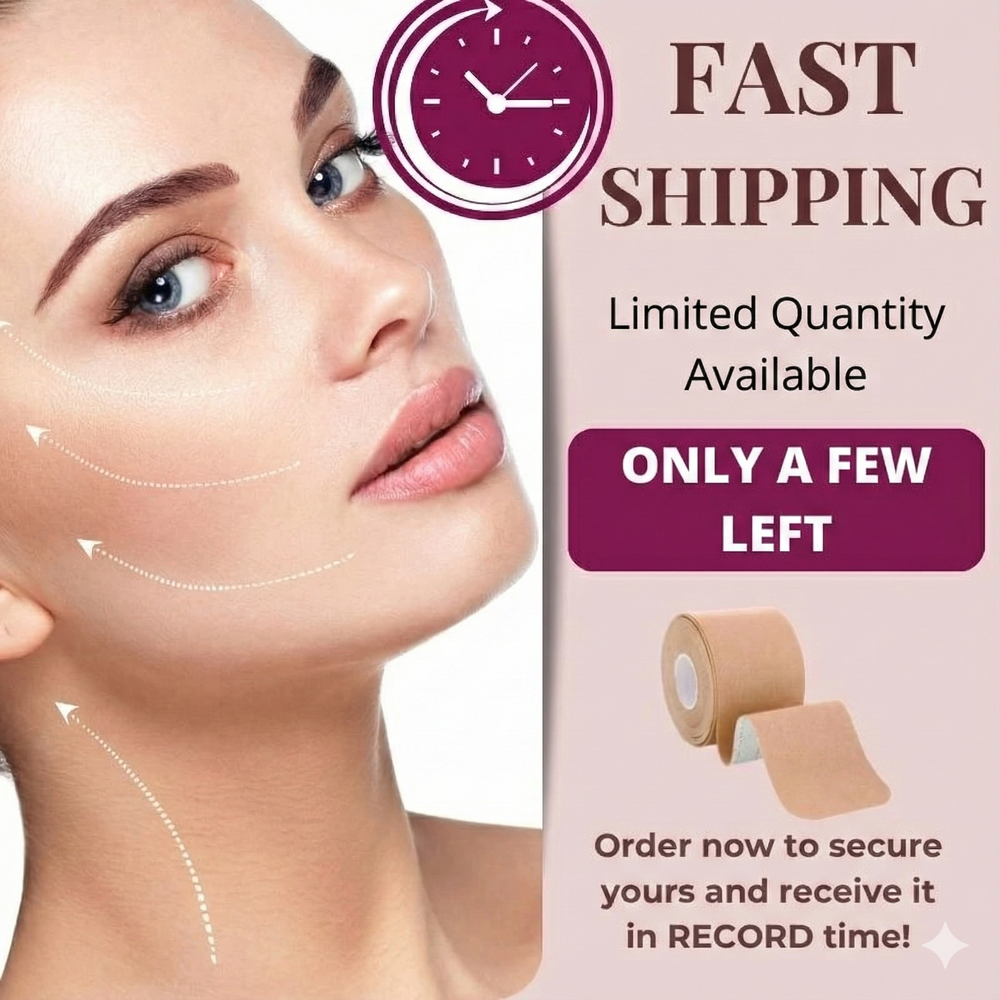 Buy 2 Get 1 Free Lifting Effect Tape Facial Care 5 Meters Anti-Wrinkle Tape  Free Shipping